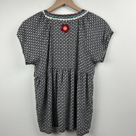 THML Top Womens Small Multicolor Floral Embroidered Tassel Crochet Ladies - Picture 3 of 13